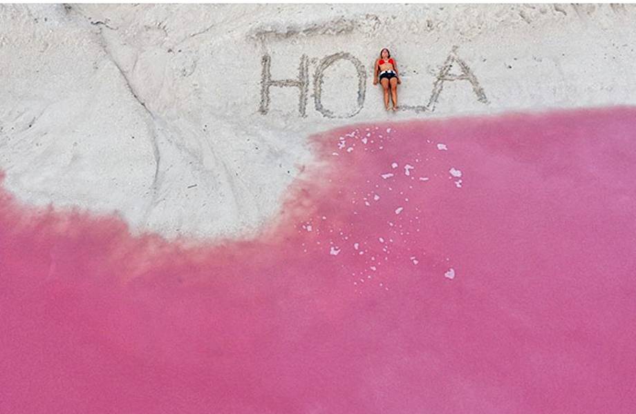 Природная розовая лагуна в Мексике — место, достойное собственного аккаунта в Instagram