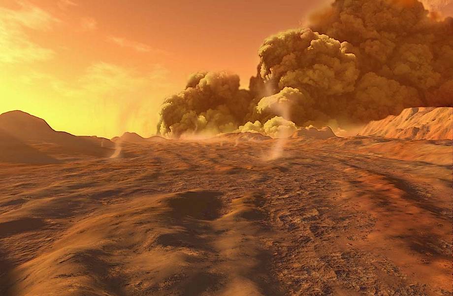 Поверхность Марса сформировали древние торнадо