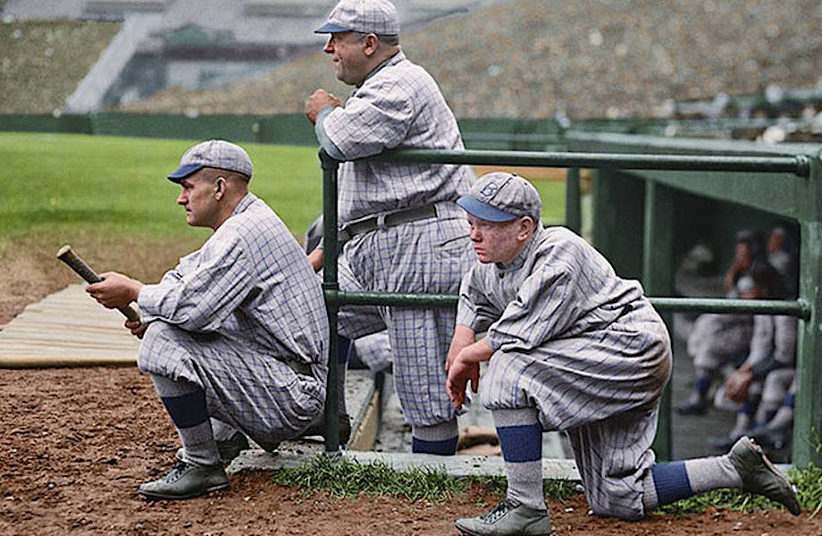 10 ценных ретрофотографий о том, как в США играли в бейсбол 100 лет назад