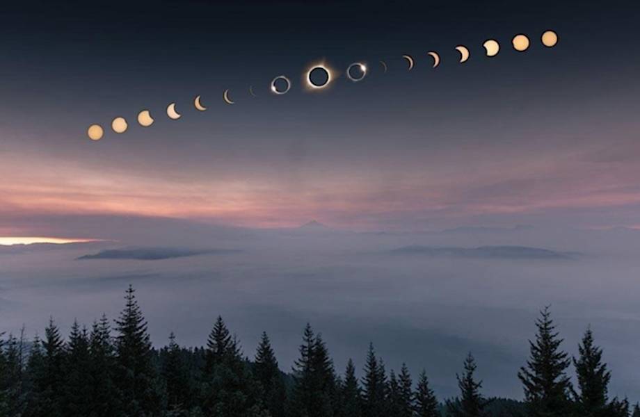 10 самых потрясающих и креативных снимков солнечного затмения 2017