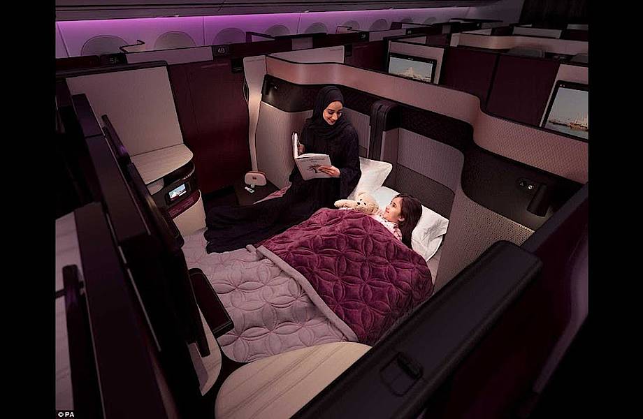Почти как дома: самолеты катарских авиалиний оборудовали двуспальными кроватями