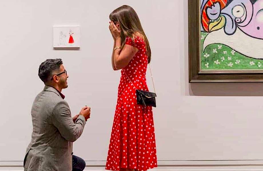 Парень сделал самое красивое предложение девушке в нью-йоркском музее Метрополитен