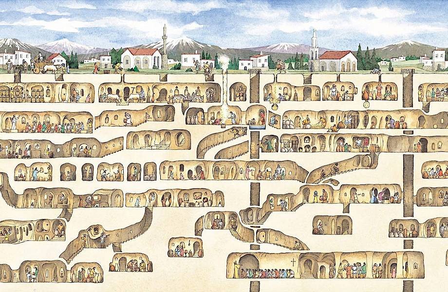 Загадки древнего подземелья: фантастический город Деринкую в Турции