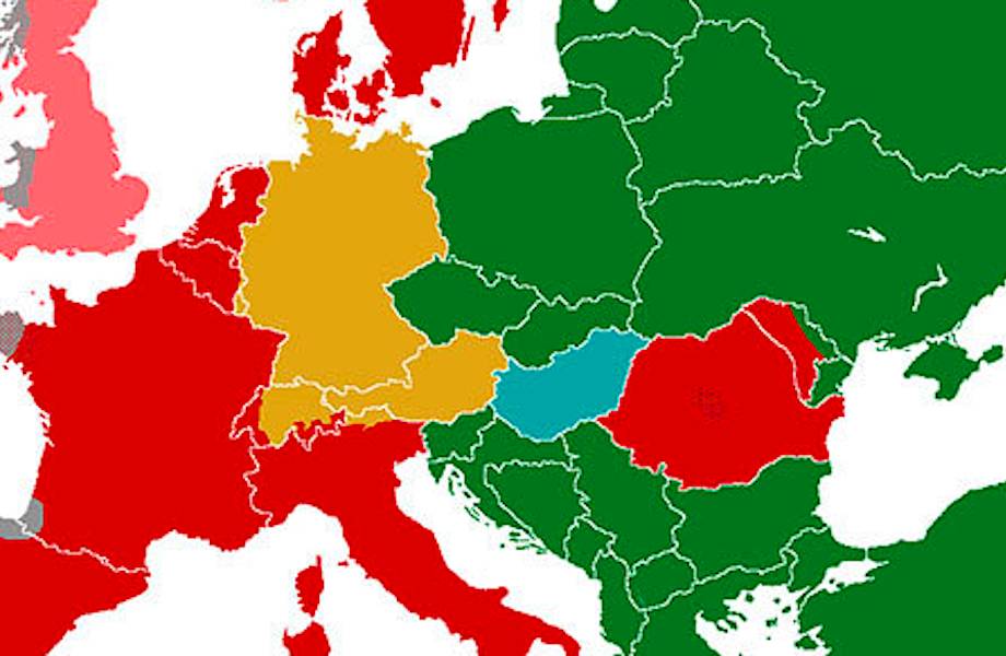 Карта показывает, сколько времени занимает изучение разных языков мира 