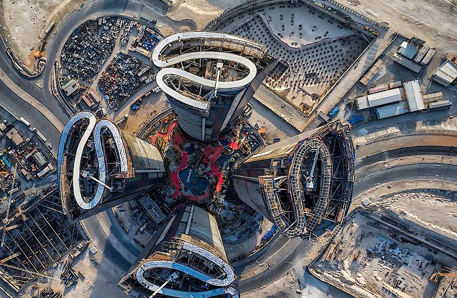 Захватывающие снимки дронов, демонстрирующие невероятную архитектуру Дубая