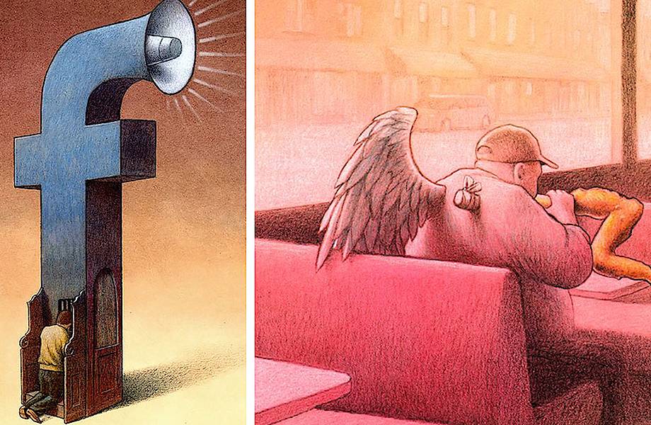 25 откровенных и жестких иллюстраций Павла Кучинского о проблемах нашего общества