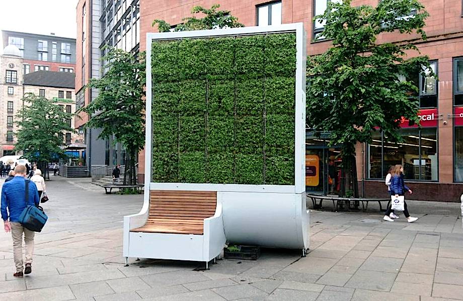 В Лондоне установили скамейки, которые очищают воздух и заменяют 275 деревьев