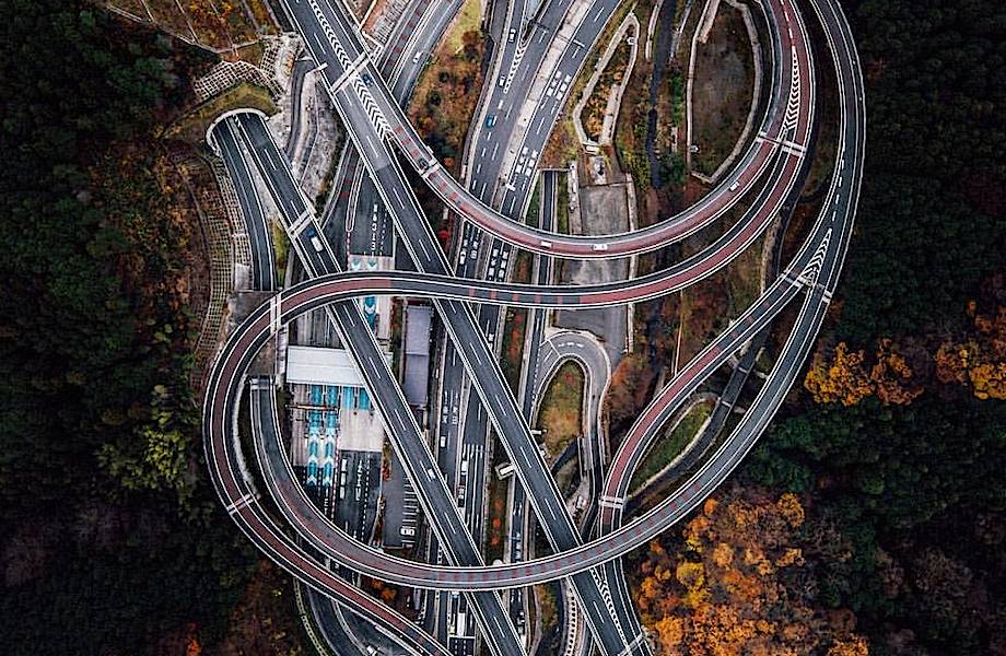 20 немыслимых дорожных развязок из Японии, которые поразят даже опытного водителя