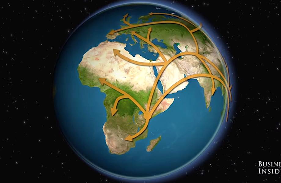 200 000 лет за 2 минуты: видео, показывающее, как человек заселил планету
