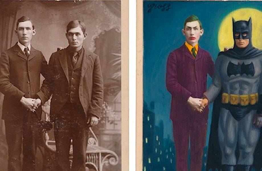 Художник превращает викторианские портреты в открытки современной поп-культуры