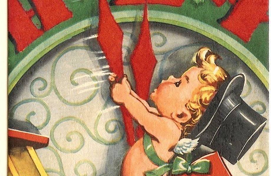 Как поздравляли друг друга с Новым годом сто лет назад: 26 редких винтажных открыток