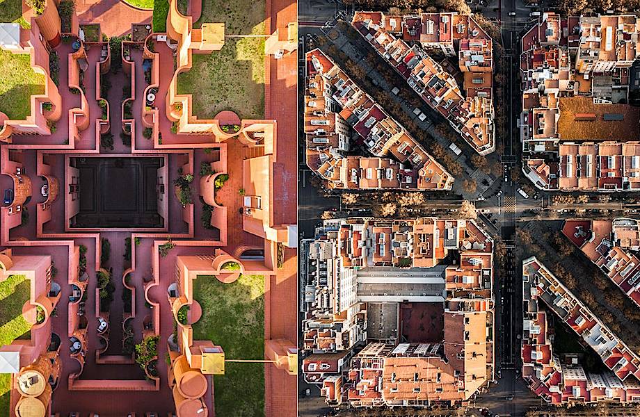 Дрон-снимки Барселоны, демонстрирующие потрясающую гармонию городской архитектуры