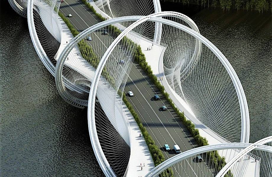 В Пекине в преддверии Олимпиады-22 строят необычный мост Сань-Шань