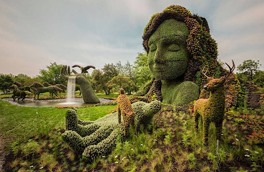 Сказочный ботанический сад в Монреале — оазис, где цветы как часть искусства 