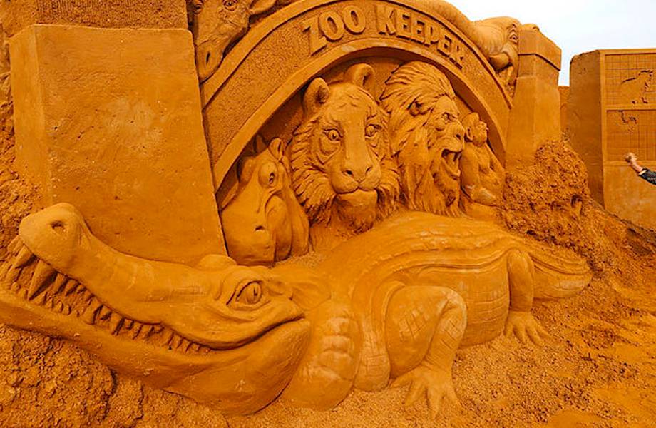Невероятные скульптуры с бельгийского фестиваля песка