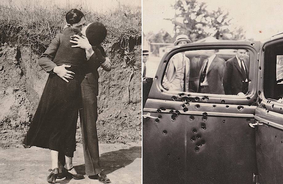 13 редких снимков из жизни Бонни и Клайда, самых известных влюбленных преступников