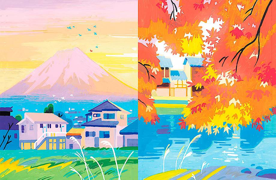 21 день в Японии: художница воссоздает сцены японской жизни в пастельных тонах
