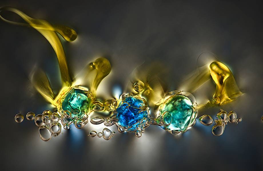 Биохимик создает потрясающие жидкие биоморфные структуры 