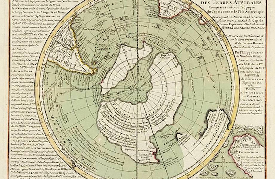 Загадочная карта Бюаша, изображающая Антарктиду безо льда: была ли там цивилизация