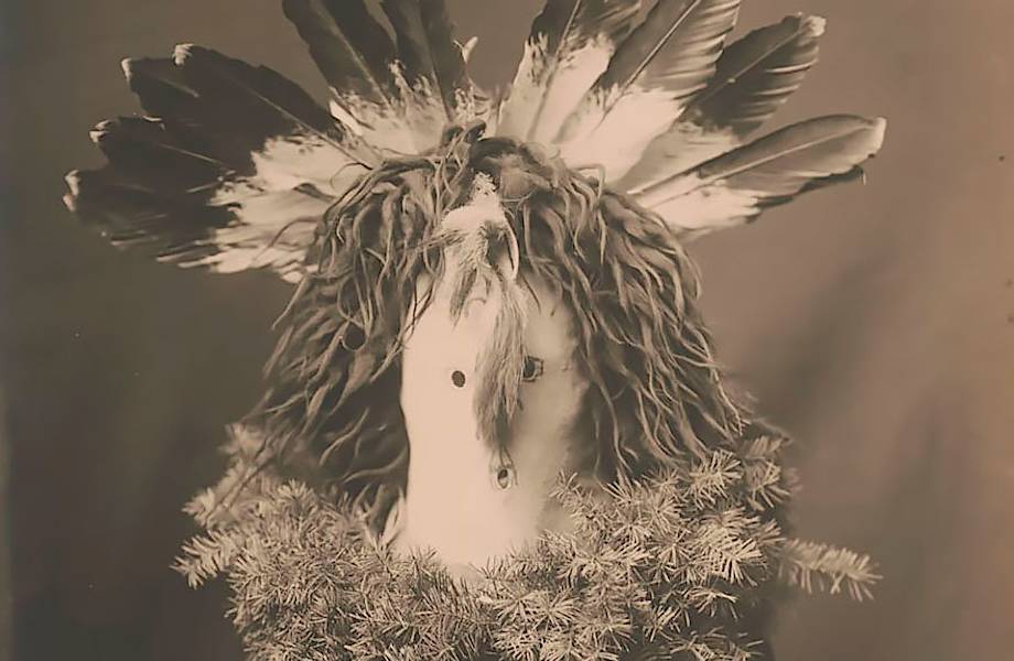 Фантастические снимки коренных американцев в церемониальных масках в начале 20 века 