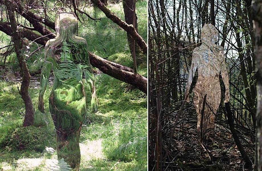 Увидеть и пережить: покорившие мир скульптуры-призраки, расставленные в лесу Шотландии