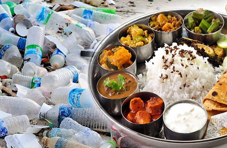 Необычное кафе: в Индии предлагают еду в обмен на пластиковый мусор