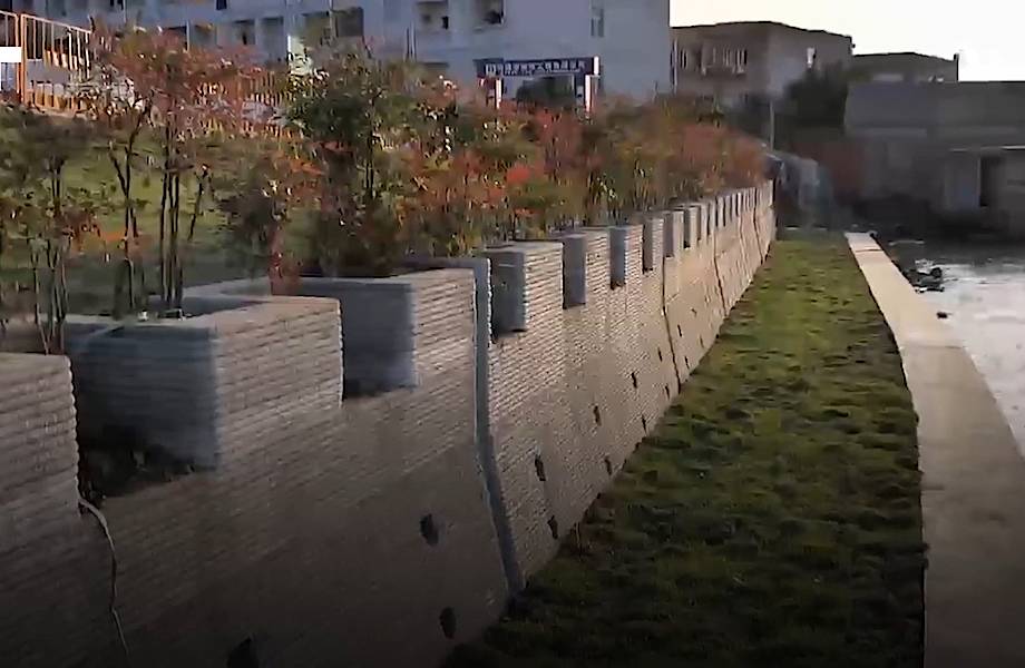 Видео: В Китае на 3D-принтере распечатали стену длиной 500 метров, установив рекорд