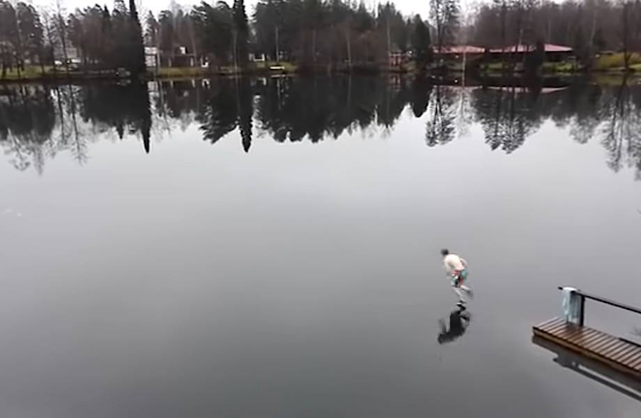 Видео: Самый простой способ пересечь озеро — бегом