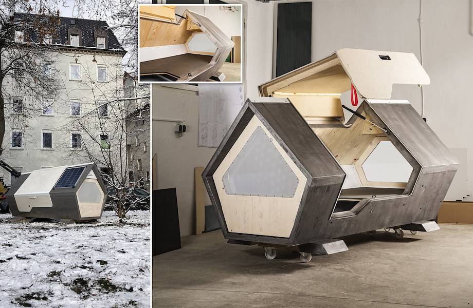В германском городе уже вторую зиму подряд работают капсульные отели для бездомных