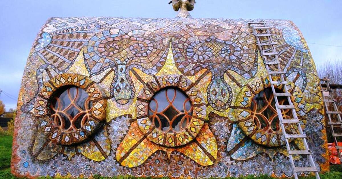 Домики из стеклянной мозаики. Домик из мозаики. Арт. Мозаика домик для детей. Quercetti мозаика (0969).