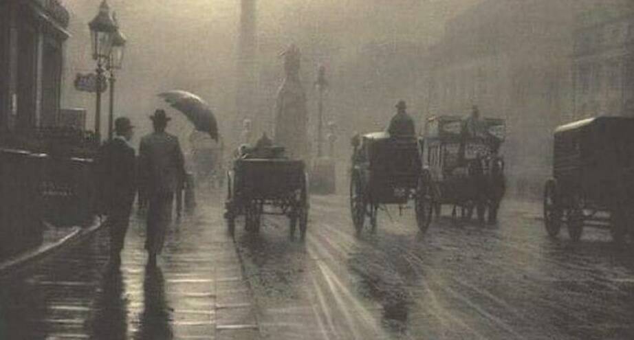 Фото дня: ночной Лондон во время дождя, 1899