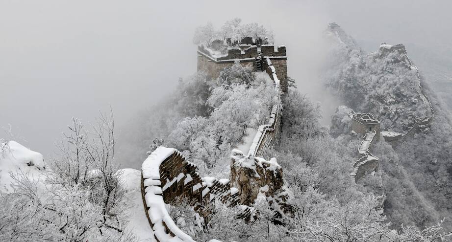 Фото дня: Великая Китайская стена, покрытая снегом