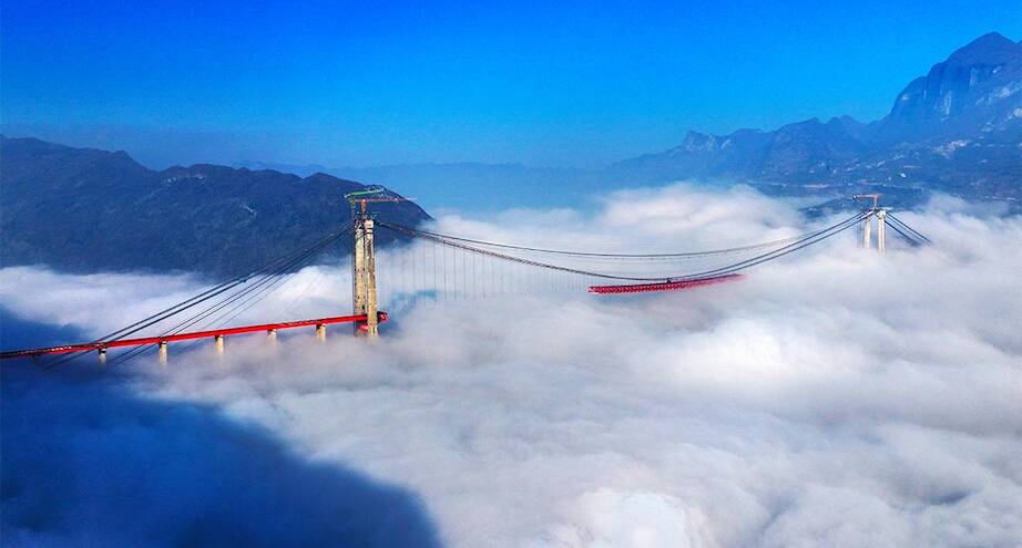 Фото дня: строительство нового моста в Китае