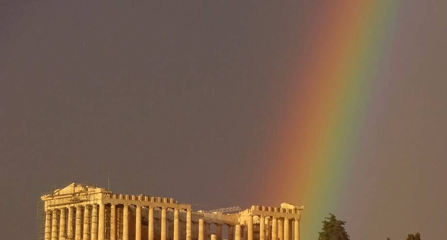 Фото дня: радуга над Акрополем, Афины