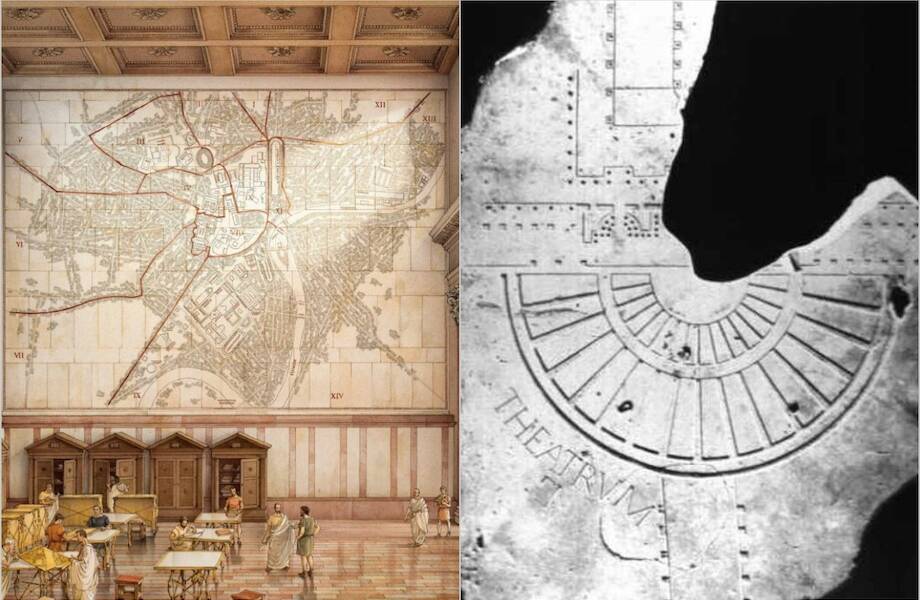 Мраморная карта Древнего Рима, которую ученые веками собирают как пазл
