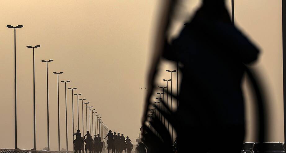 Фото дня: верблюжьи гонки в Дубае с участием женщин